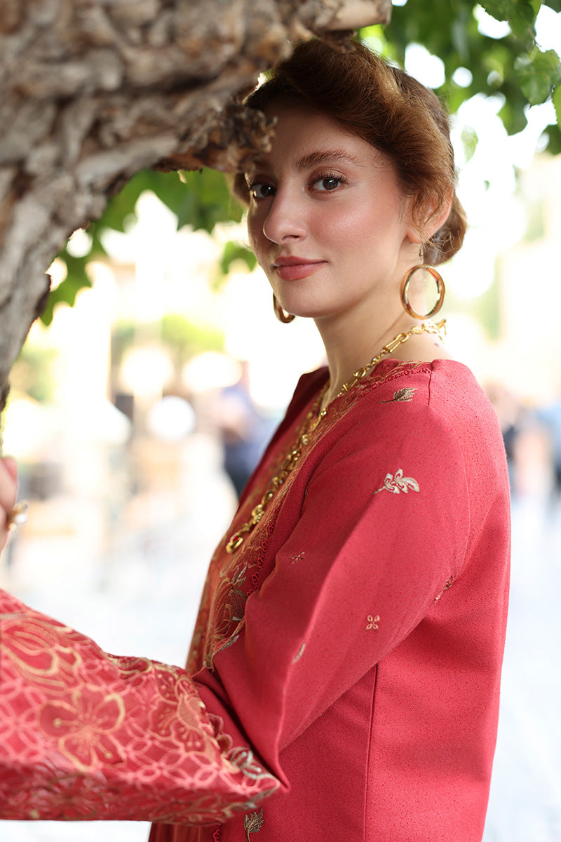 Rangrasiya | Carnation Luxury Shawl Edit | Cold Brew - by Libasekhas UK - Registered Vendor of : Rangrasiya - 100% Original Designer Dress