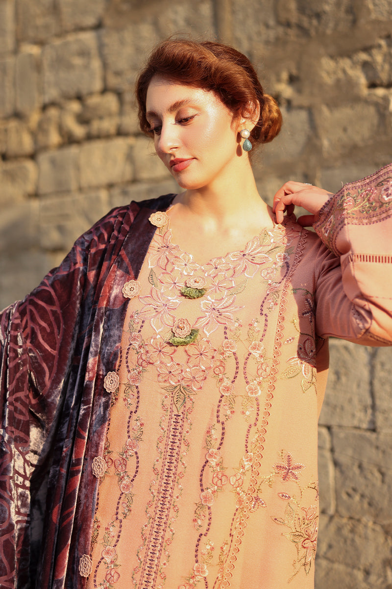 Rangrasiya | Carnation Luxury Shawl Edit | Latte - by Libasekhas UK - Registered Vendor of : Rangrasiya - 100% Original Designer Dress