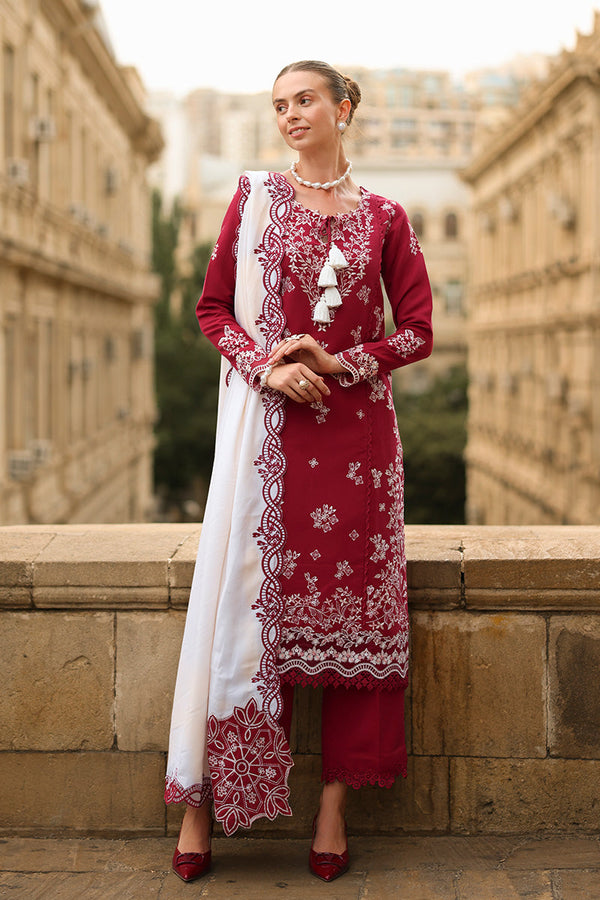 Rangrasiya | Carnation Luxury Shawl Edit | Rose - by Libasekhas UK - Registered Vendor of : Rangrasiya - 100% Original Designer Dress