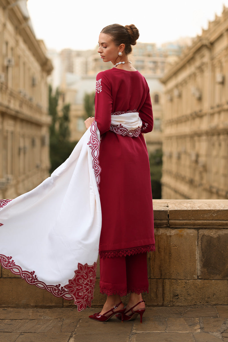 Rangrasiya | Carnation Luxury Shawl Edit | Rose - by Libasekhas UK - Registered Vendor of : Rangrasiya - 100% Original Designer Dress