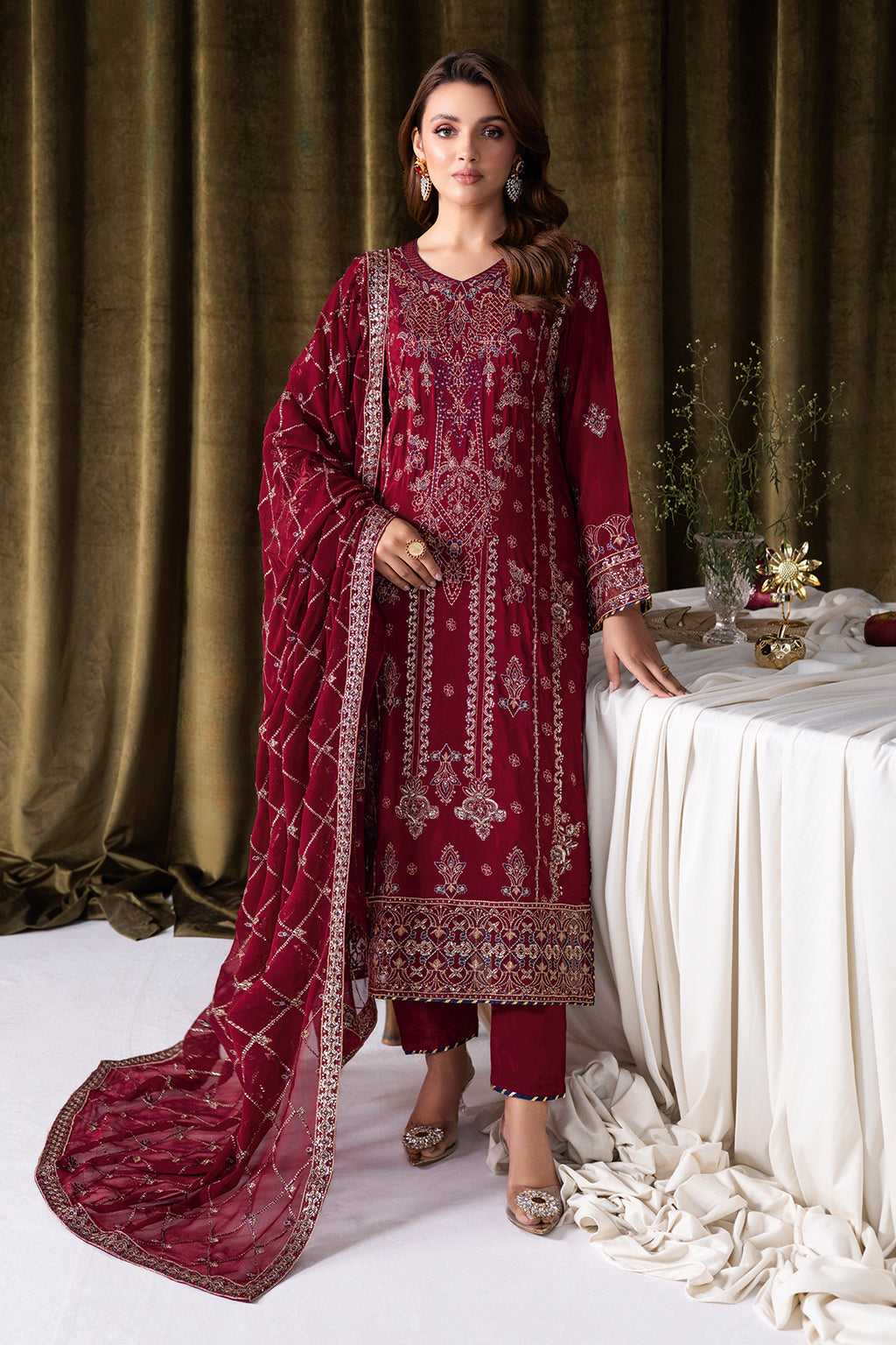 Ramsha | Aangan Luxury Raw silk | AA-101 - by Libasekhas UK - Registered Vendor of : Ramsha - 100% Original Designer Dress