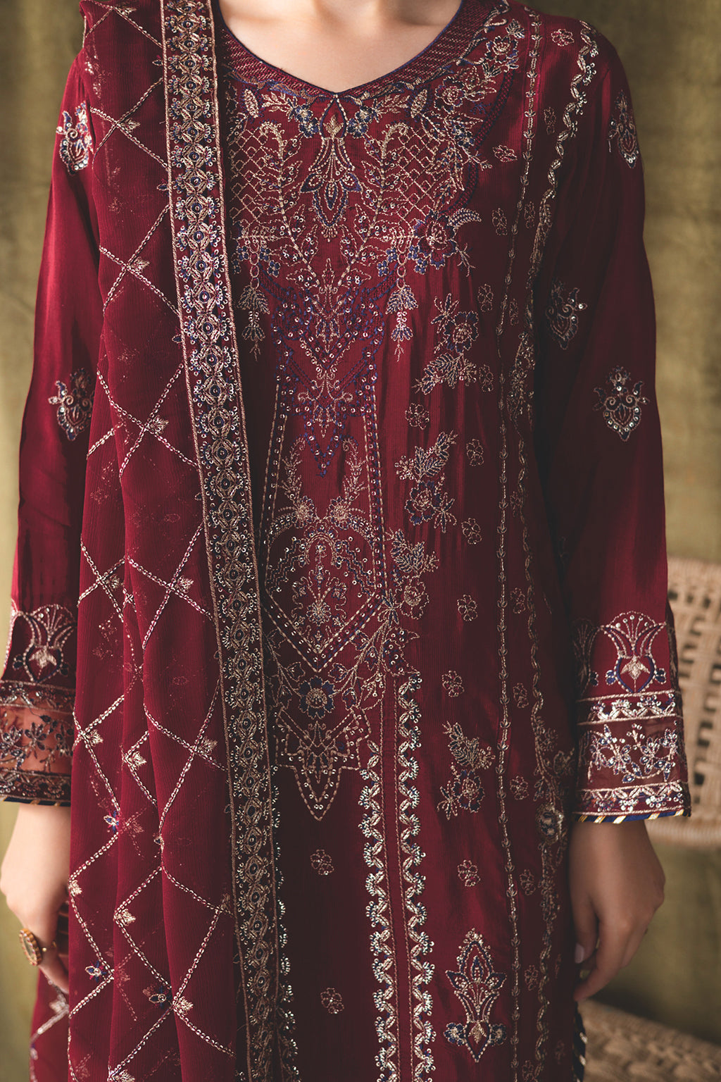 Ramsha | Aangan Luxury Raw silk | AA-101 - by Libasekhas UK - Registered Vendor of : Ramsha - 100% Original Designer Dress
