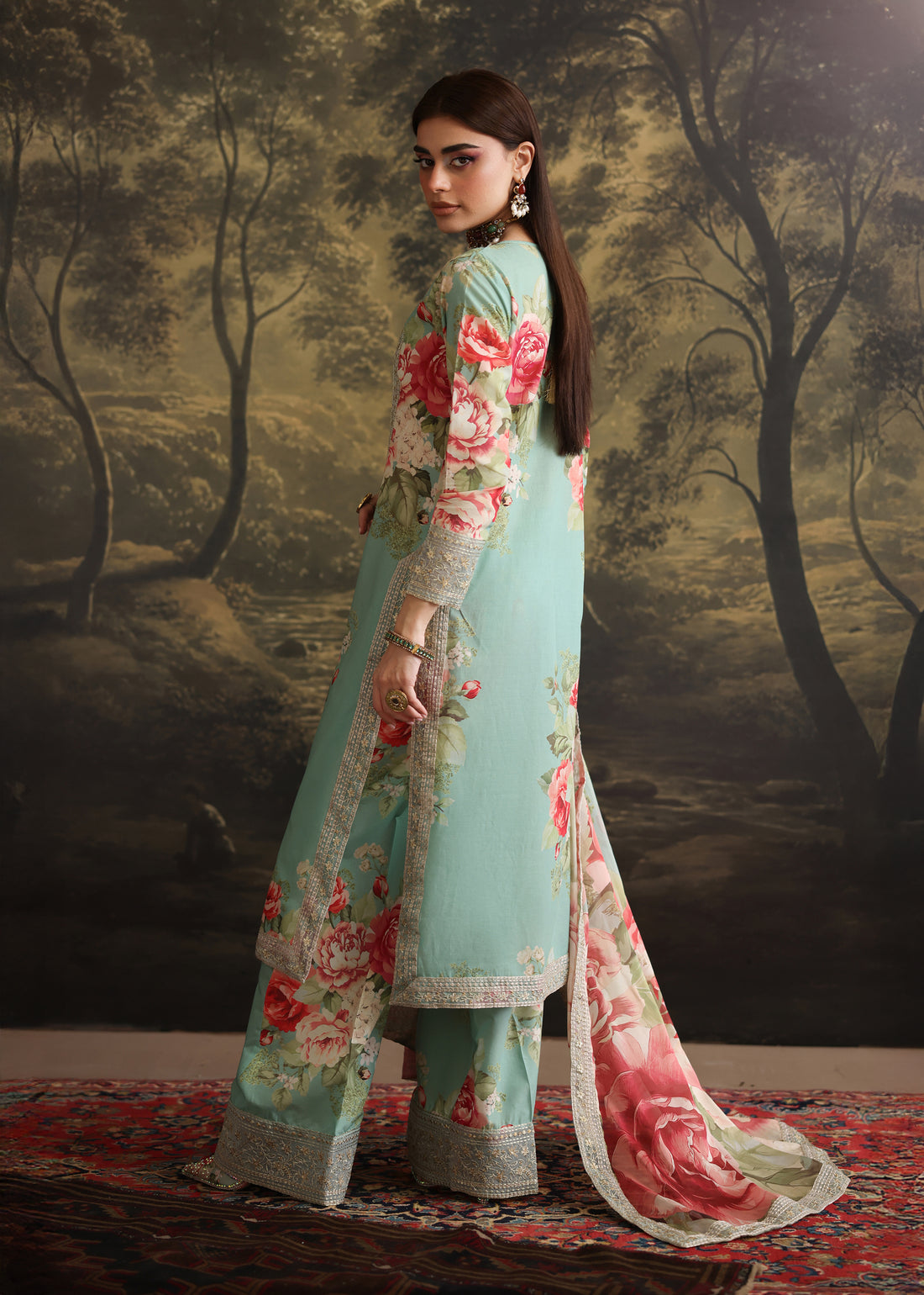 Humjoli | Rehana Luxury Collection | AQUA PINK - by Libasekhas UK - Registered Vendor of : Humjoli - 100% Original Designer Dress