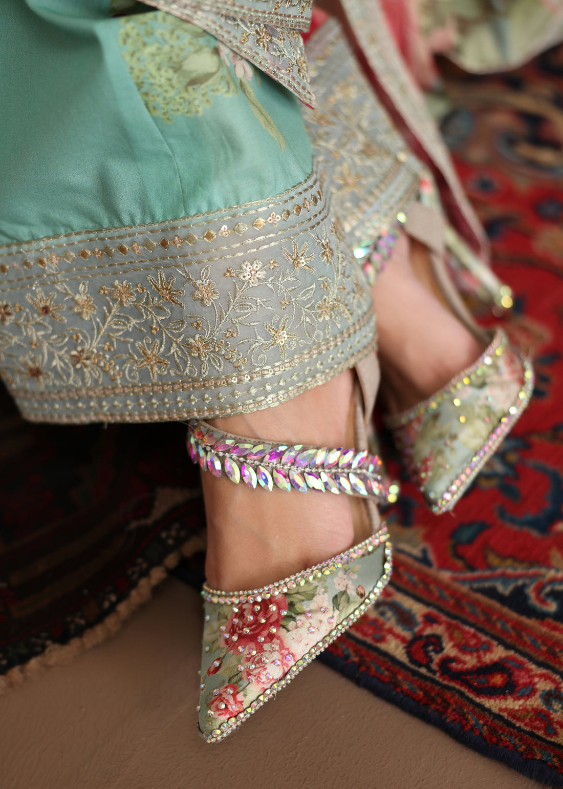 Humjoli | Rehana Luxury Collection | AQUA PINK - by Libasekhas UK - Registered Vendor of : Humjoli - 100% Original Designer Dress
