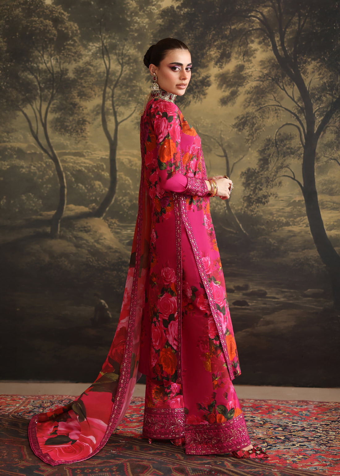 Humjoli | Rehana Luxury Collection | PINK ROSE - by Libasekhas UK - Registered Vendor of : Humjoli - 100% Original Designer Dress