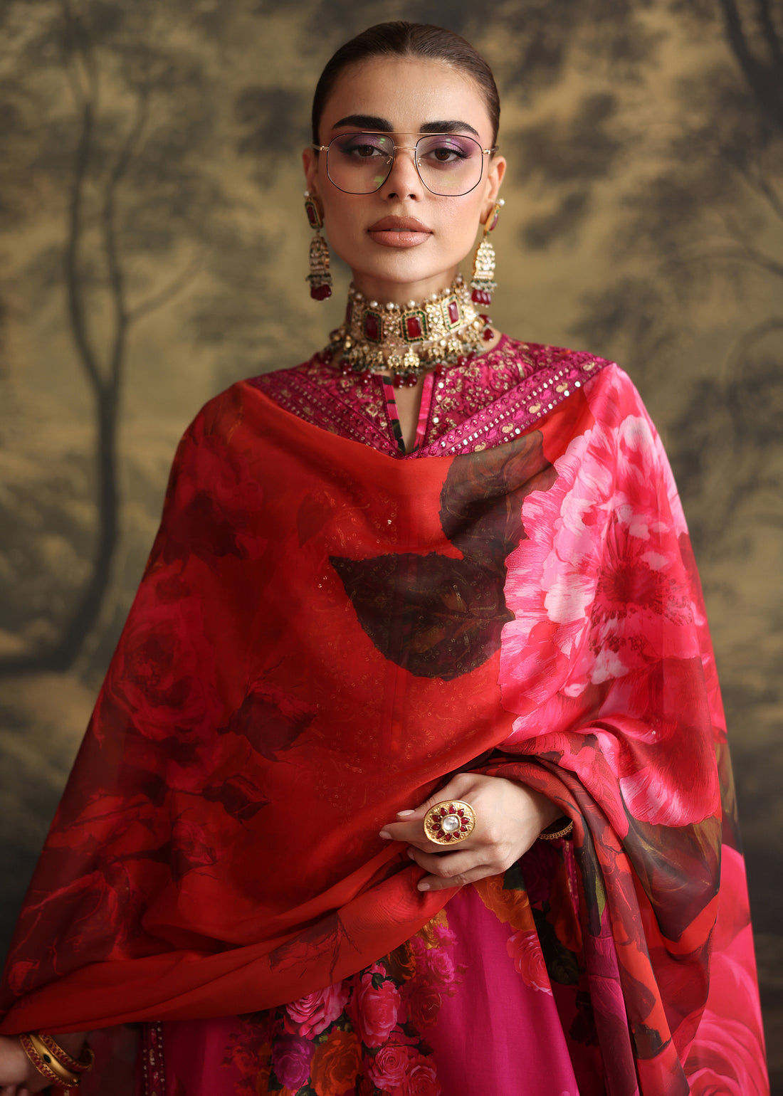 Humjoli | Rehana Luxury Collection | PINK ROSE - by Libasekhas UK - Registered Vendor of : Humjoli - 100% Original Designer Dress