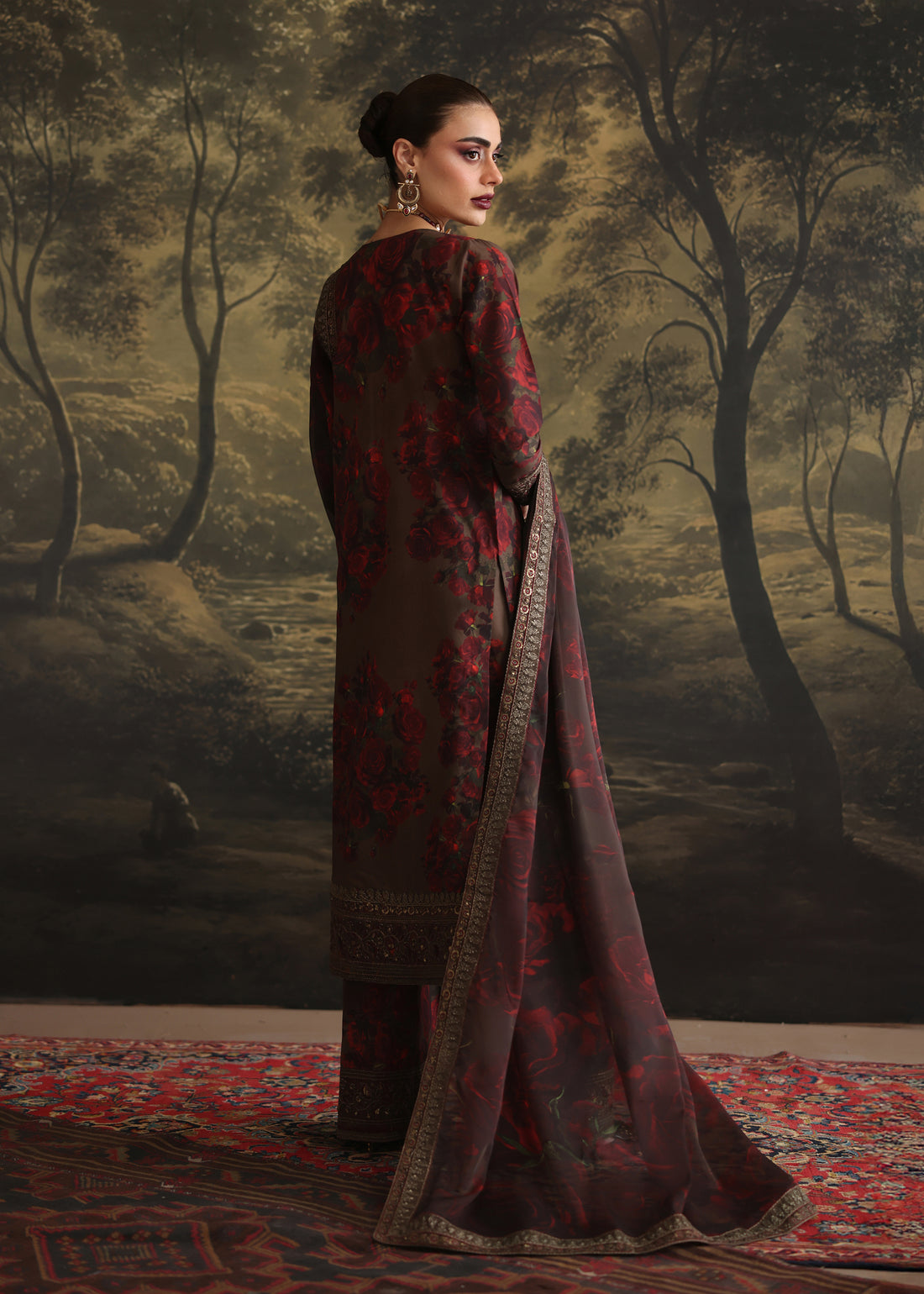 Humjoli | Rehana Luxury Collection | BROWN ROME - by Libasekhas UK - Registered Vendor of : Humjoli - 100% Original Designer Dress