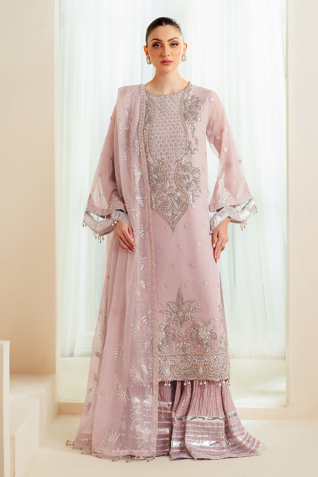 Alizeh | Aymal Chiffon | AF-BHM-4045-Sira - by - Libasekhas UK - Registered Vendor of : Alizeh - 100% Original Designer Dresss