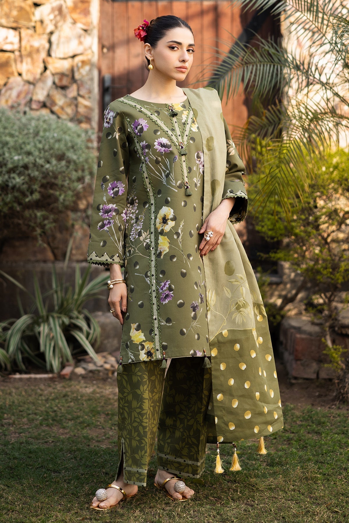 Alizeh | Sheen Lawn Prints 25 | AF-PL-6038-Willow - by - Libasekhas UK - Registered Vendor of : Alizeh - 100% Original Designer Dresss