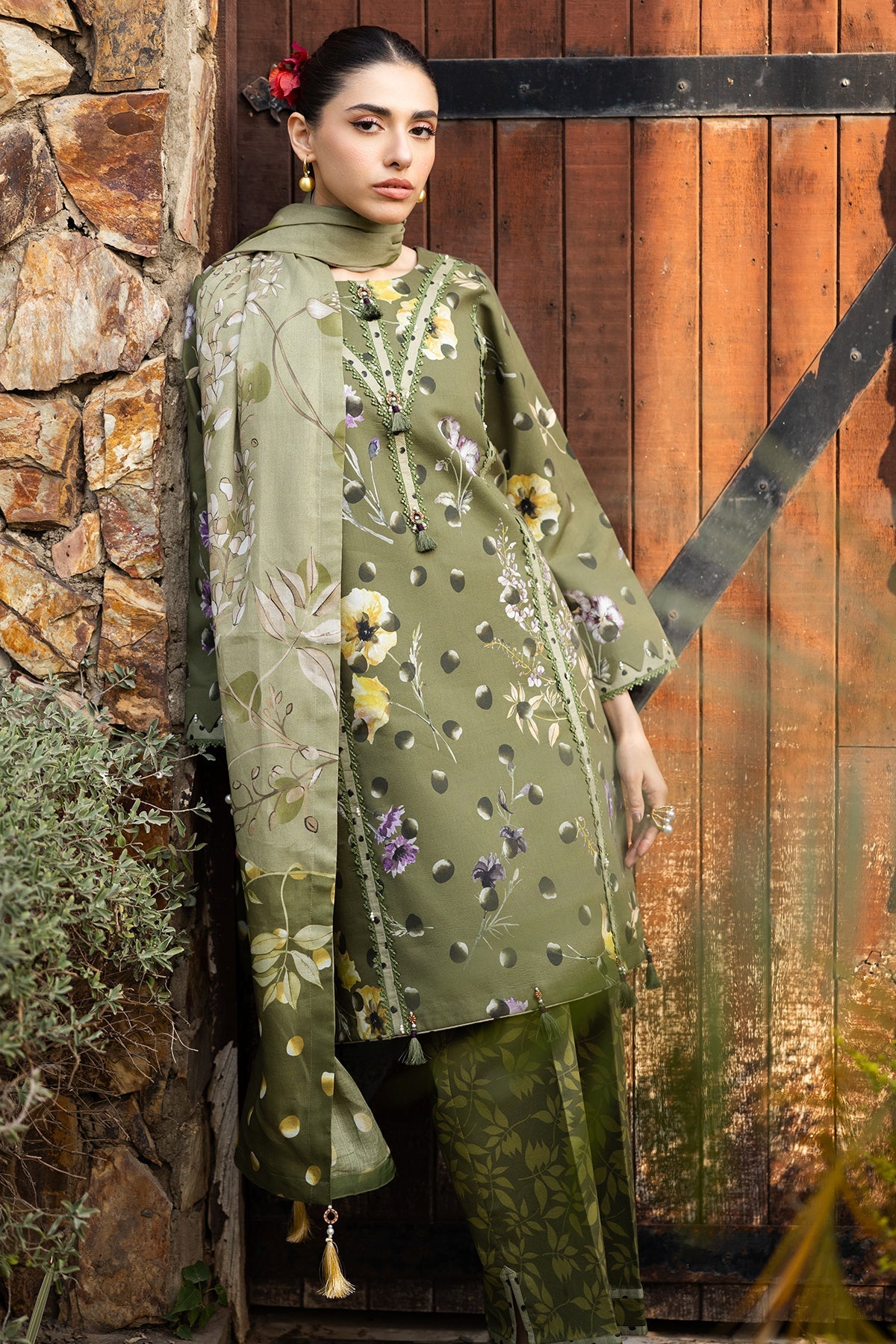 Alizeh | Sheen Lawn Prints 25 | AF-PL-6038-Willow - by - Libasekhas UK - Registered Vendor of : Alizeh - 100% Original Designer Dresss