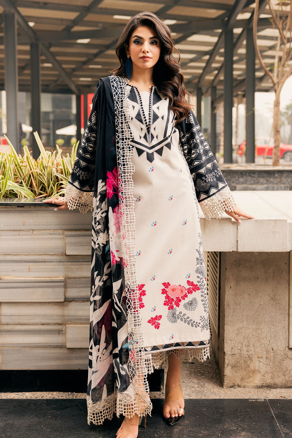 Charizma | Infinity Lawn | 3-PC Unstitched Embroidered Lawn Collection IN6-04 - by Libasekhas UK - Registered Vendor of : Charizma - 100% Original Designer Dress