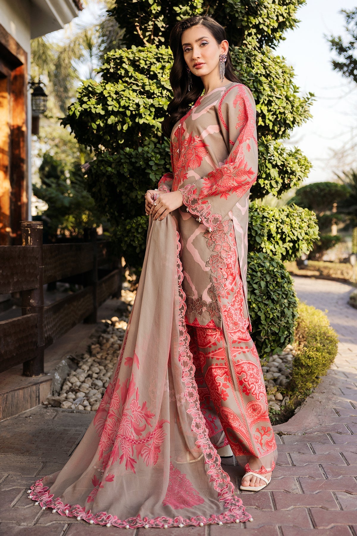 Charizma | Print Melody | SH5-13P - by - Libasekhas UK - Registered Vendor of : Charizma - 100% Original Designer Dresss