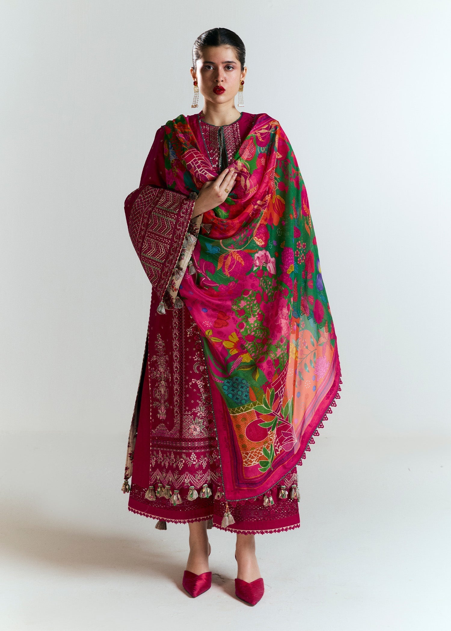 Hussain Rehar | Nirmal SS 25 | Saaha - by - Libasekhas UK - Registered Vendor of : Hussain Rehar - 100% Original Designer Dresss
