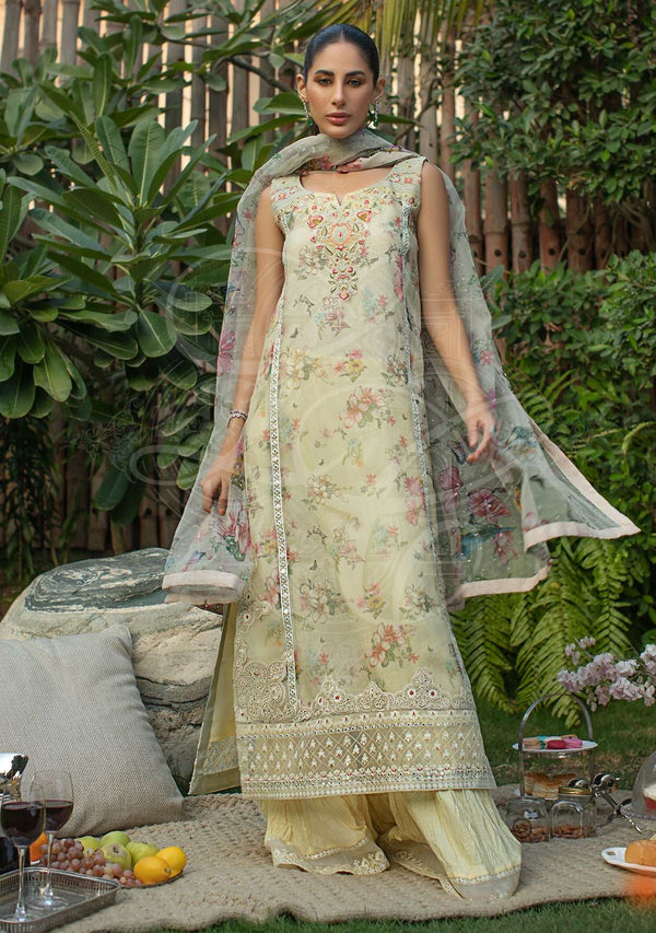 Layla Chatoor | Luxury Pret | Yellow Floral - by Libasekhas UK - Registered Vendor of : Layla Chatoor - 100% Original Designer Dress