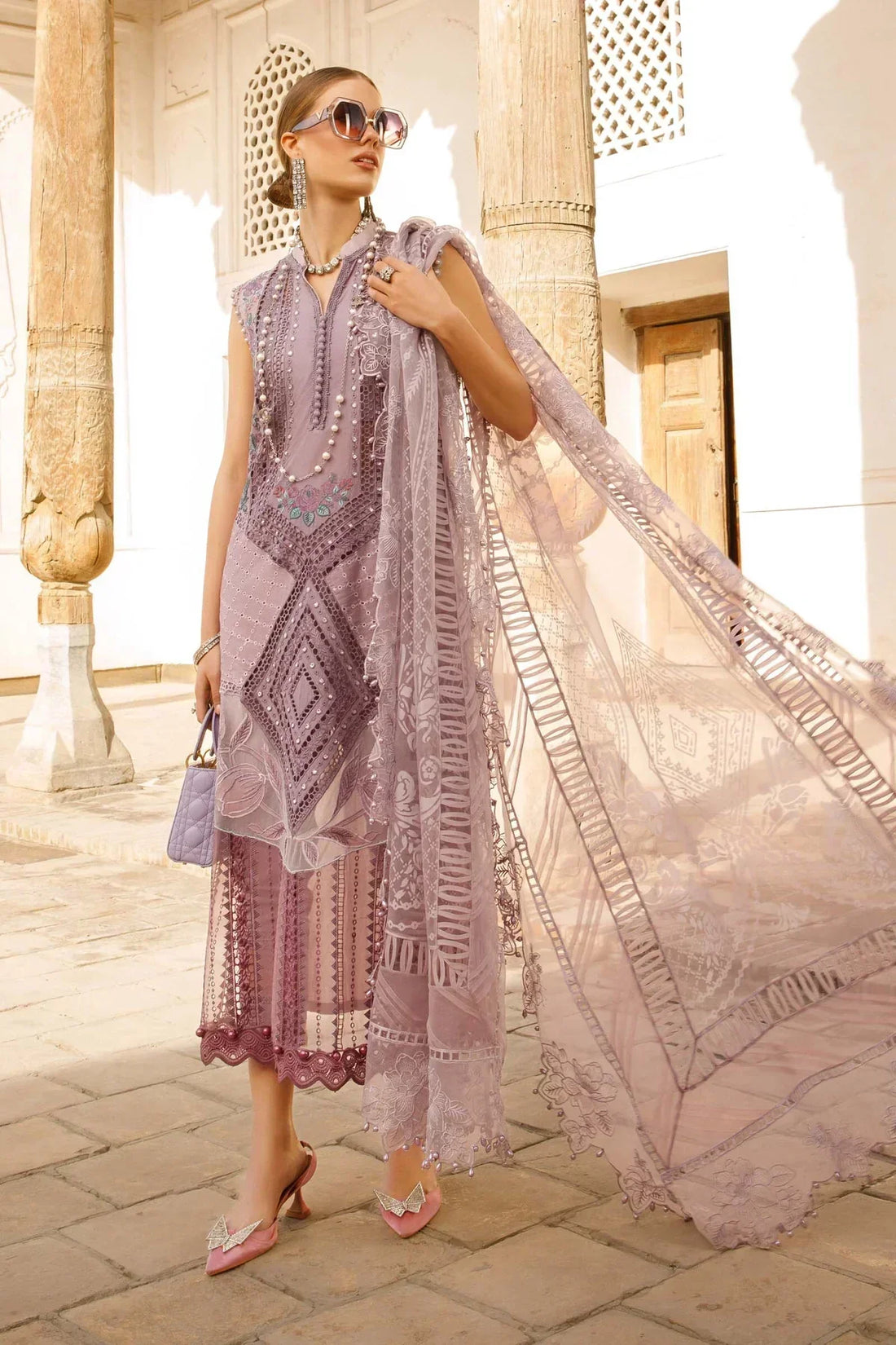 Maria B | Luxury Lawn | D-2301-A - by - Libasekhas UK - Registered Vendor of : Maria B - 100% Original Designer Dresss