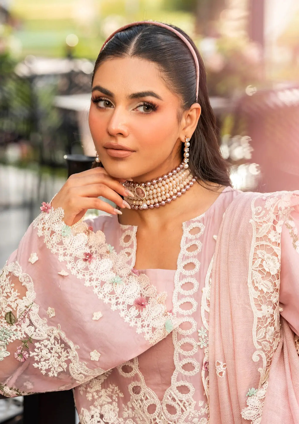 Elaf Premium | Luxury Lawn 25 | ELH-3B OH MY ROSE - by - Libasekhas UK - Registered Vendor of : Elaf Premium - 100% Original Designer Dresss