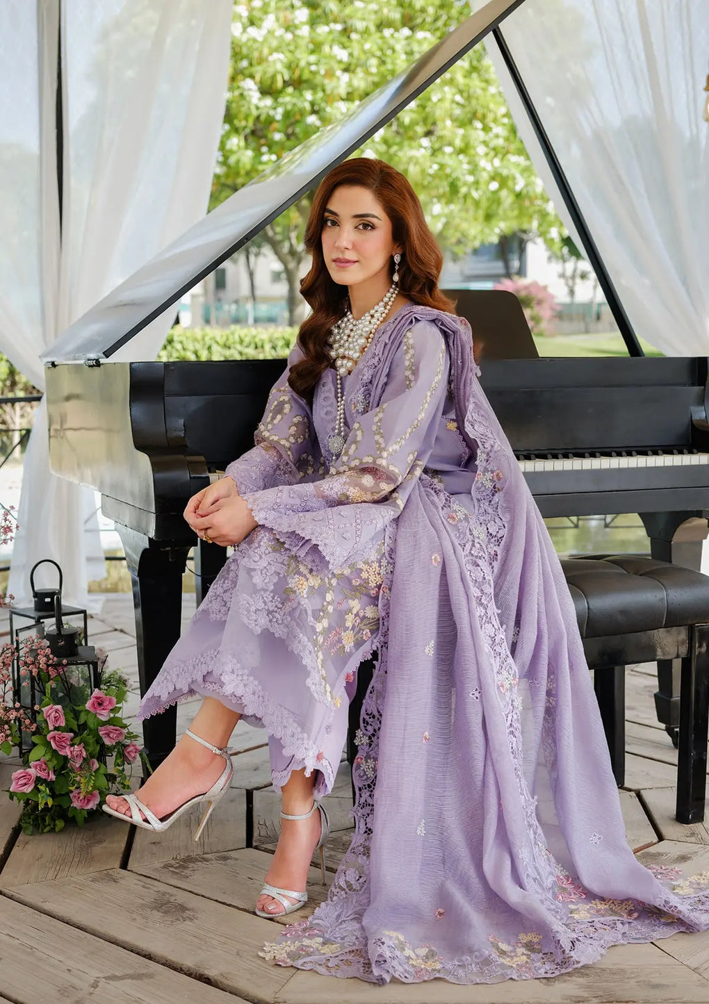 Elaf Premium | Luxury Lawn 25 | ELH-3A PARIS HUES - by - Libasekhas UK - Registered Vendor of : Elaf Premium - 100% Original Designer Dresss