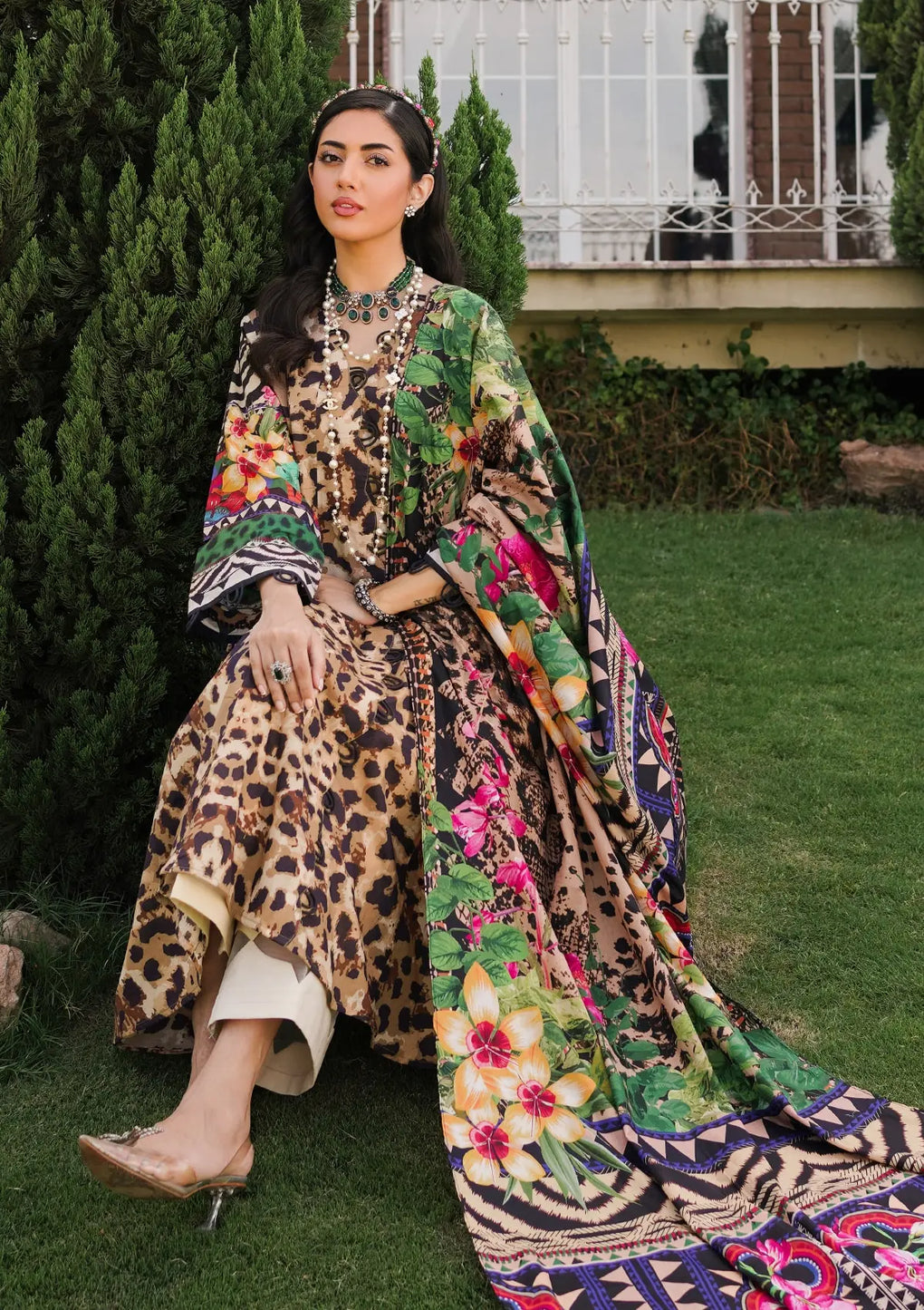 Elaf Premium | Printed Collection 24 | EEP-06A - Menagerie - by - Libasekhas UK - Registered Vendor of : Elaf Premium - 100% Original Designer Dresss