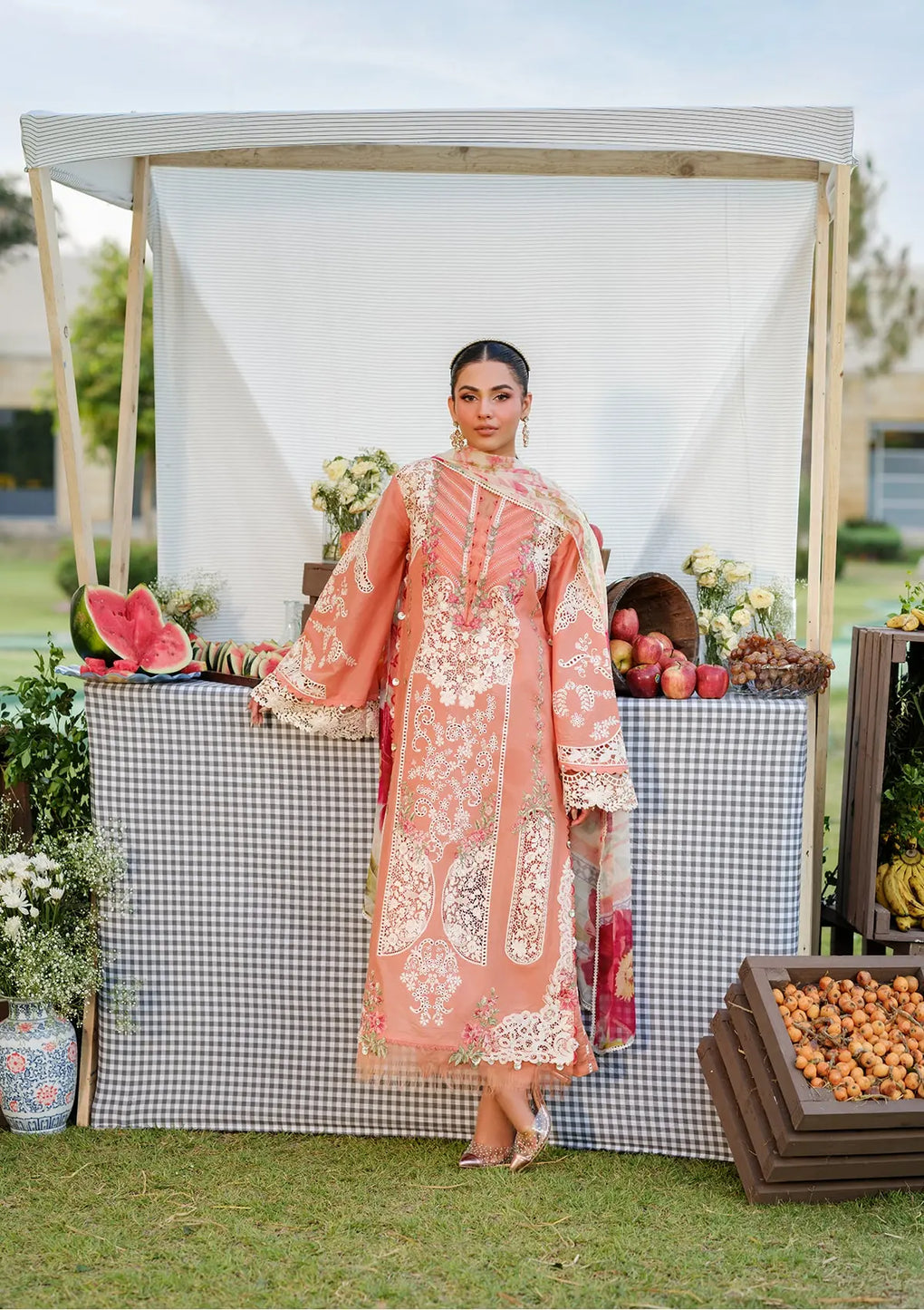 Elaf Premium | Luxury Lawn 25 | ELH-5A AUTUMN DREAM - by - Libasekhas UK - Registered Vendor of : Elaf Premium - 100% Original Designer Dresss