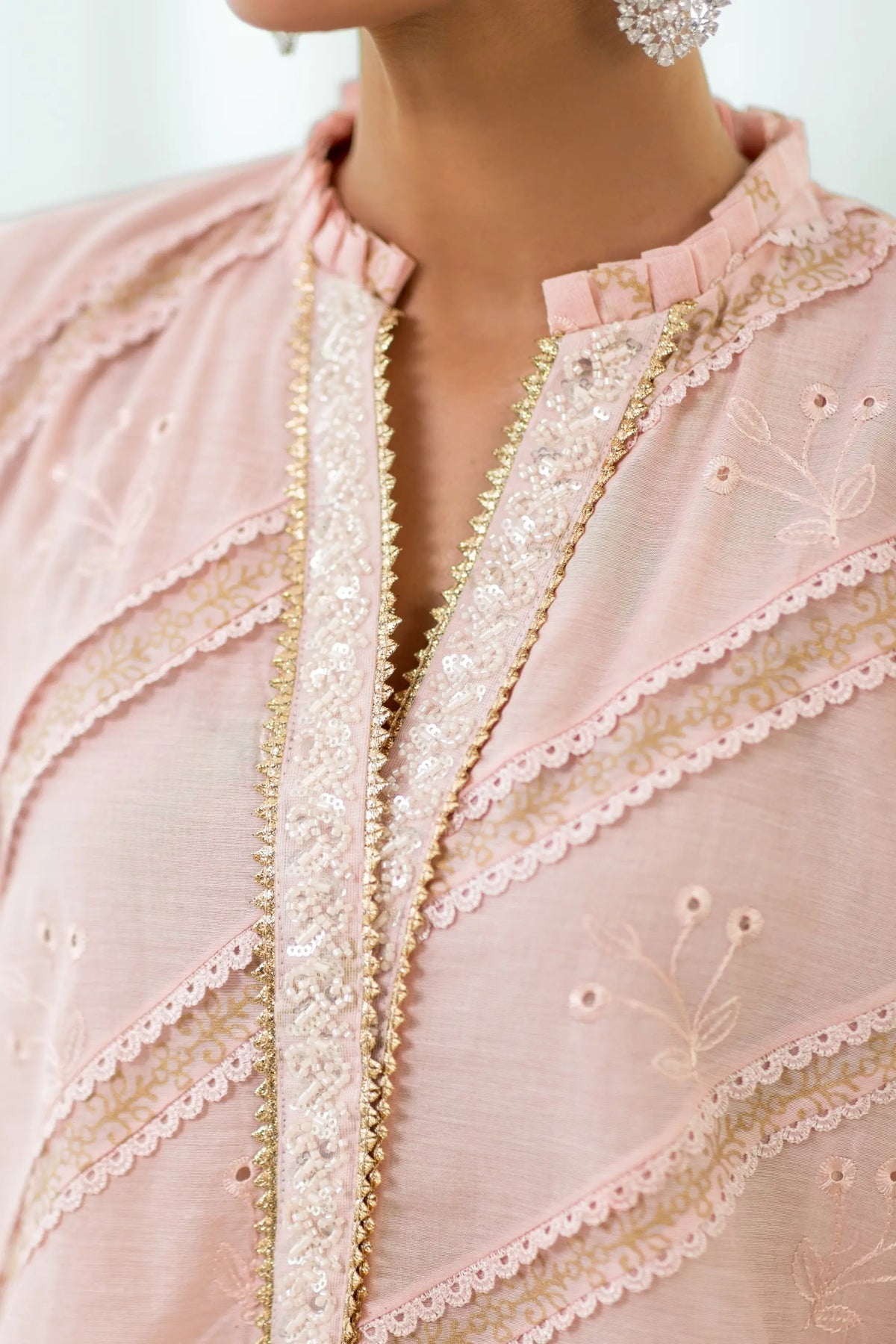 Wahaj M Khan | Sanam Luxe | Blush Block Sanam PS - by Libasekhas UK - Registered Vendor of : Wahaj M Khan - 100% Original Designer Dress