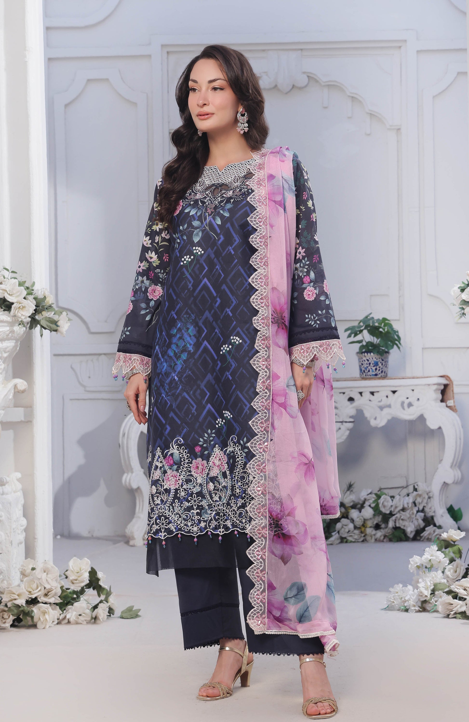 Al Zohaib | Applique Kari Cutwork Edit 25 | ACE-25-10 - by - Libasekhas UK - Registered Vendor of : Alzohaib - 100% Original Designer Dresss