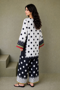 Saad Shaikh | Ease Fall Edit 26 | D-10 Co-ord Set White and Black - by Libasekhas UK - Registered Vendor of : Saad Shaikh - 100% Original Designer Dress