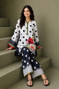 Saad Shaikh | Ease Fall Edit 26 | D-10 Co-ord Set White and Black - by Libasekhas UK - Registered Vendor of : Saad Shaikh - 100% Original Designer Dress