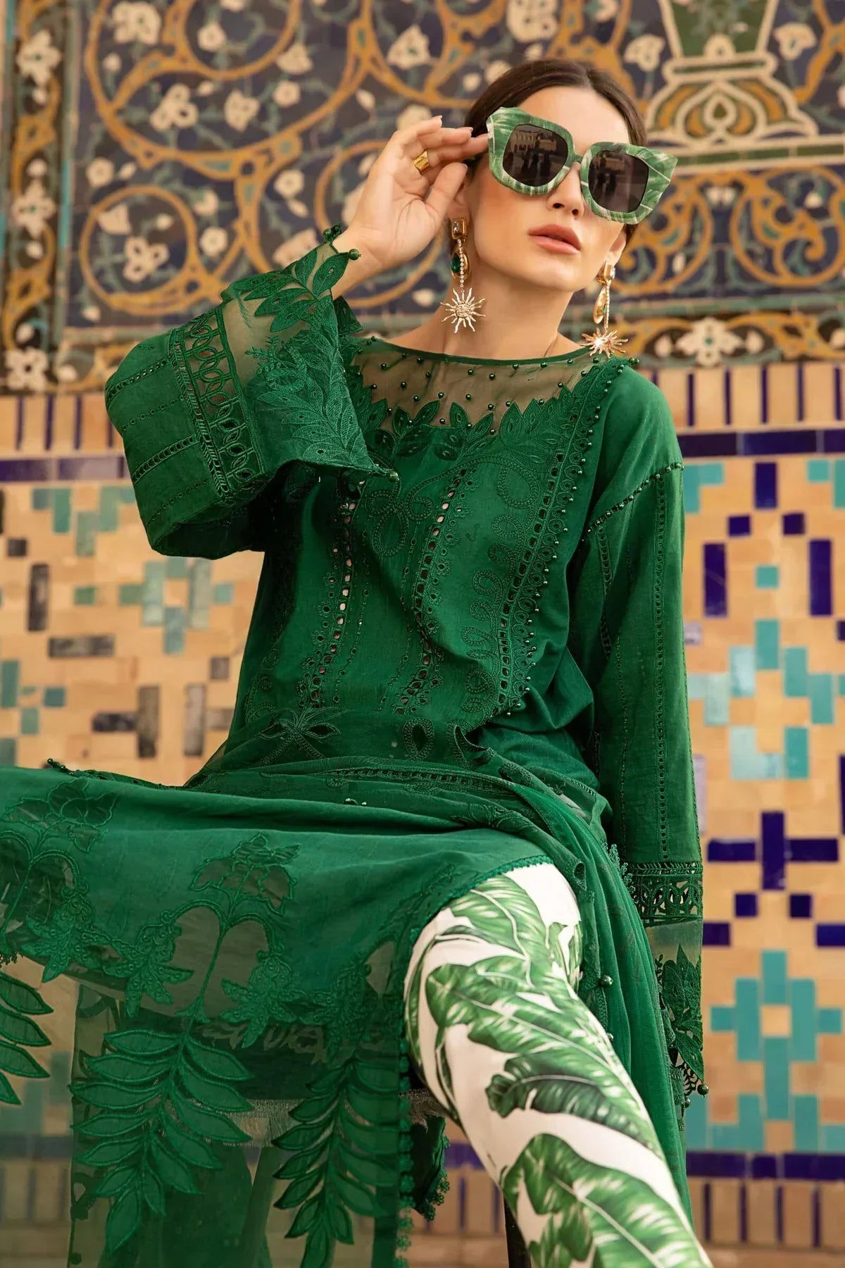 Maria B | Luxury Lawn | D-2310-B - by - Libasekhas UK - Registered Vendor of : Maria B - 100% Original Designer Dresss