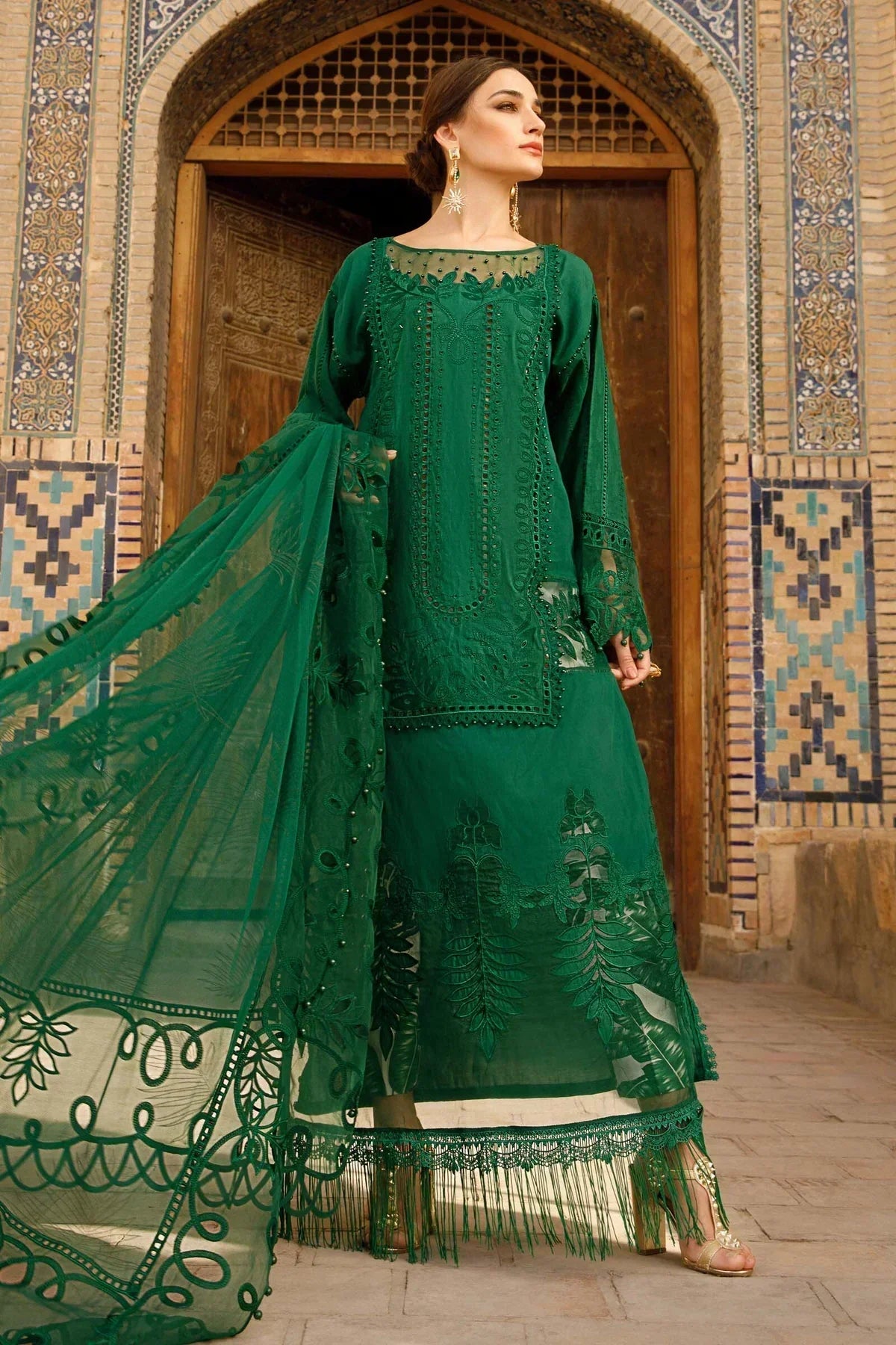 Maria B | Luxury Lawn | D-2310-B - by - Libasekhas UK - Registered Vendor of : Maria B - 100% Original Designer Dresss