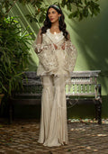 Layla Chatoor | Luxury Pret | Ivory Short Jacket - by Libasekhas UK - Registered Vendor of : Layla Chatoor - 100% Original Designer Dress