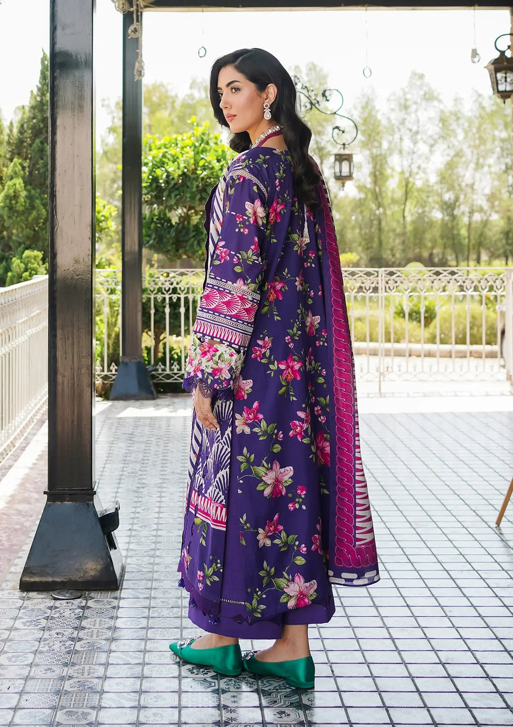 Elaf Premium | Printed Collection 24 | EEP-02B - Bloomie - by - Libasekhas UK - Registered Vendor of : Elaf Premium - 100% Original Designer Dresss
