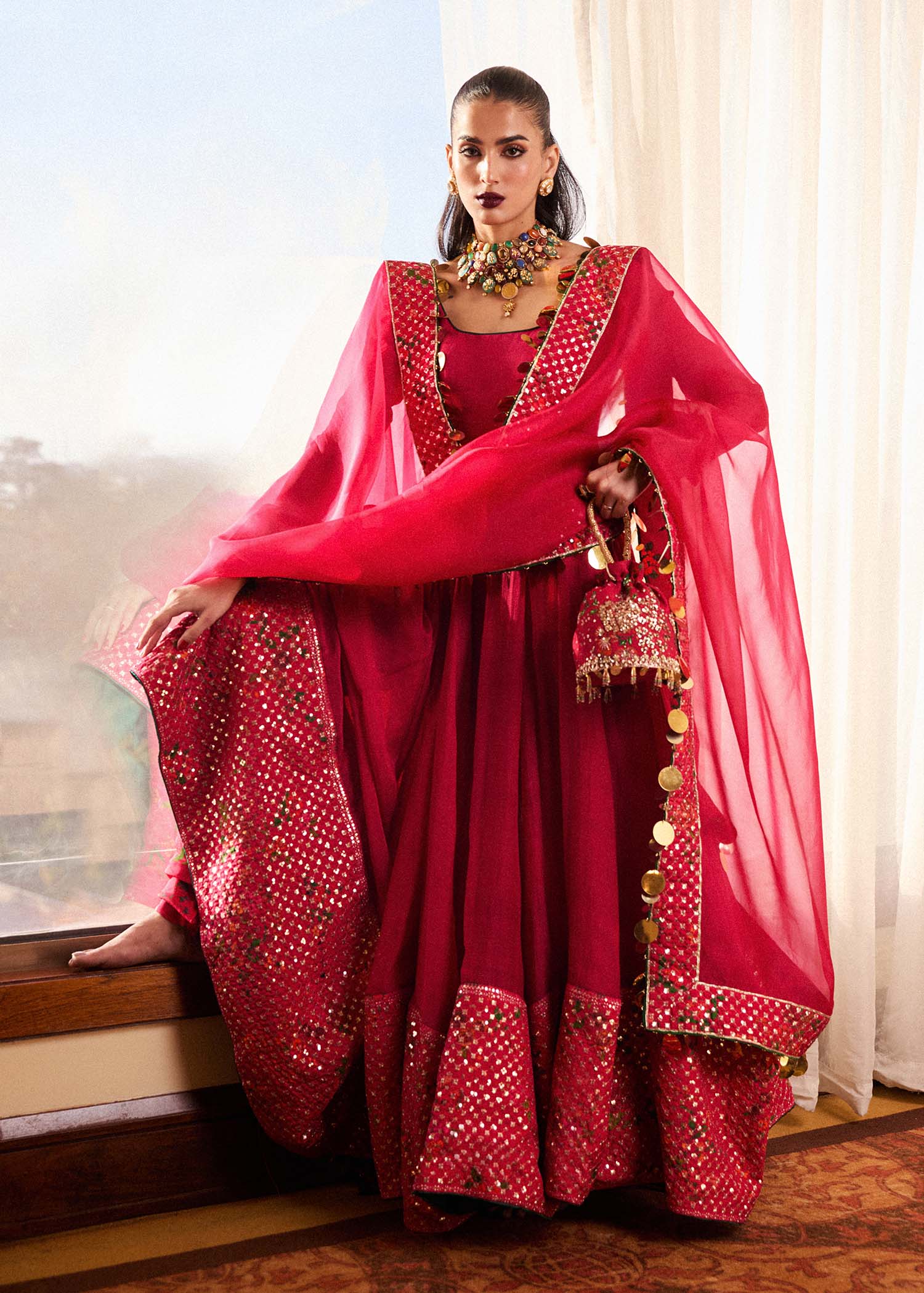 Hussain Rehar | Luxury Pret SS 24 | Roshan - by - Libasekhas UK - Registered Vendor of : Hussain Rehar - 100% Original Designer Dresss