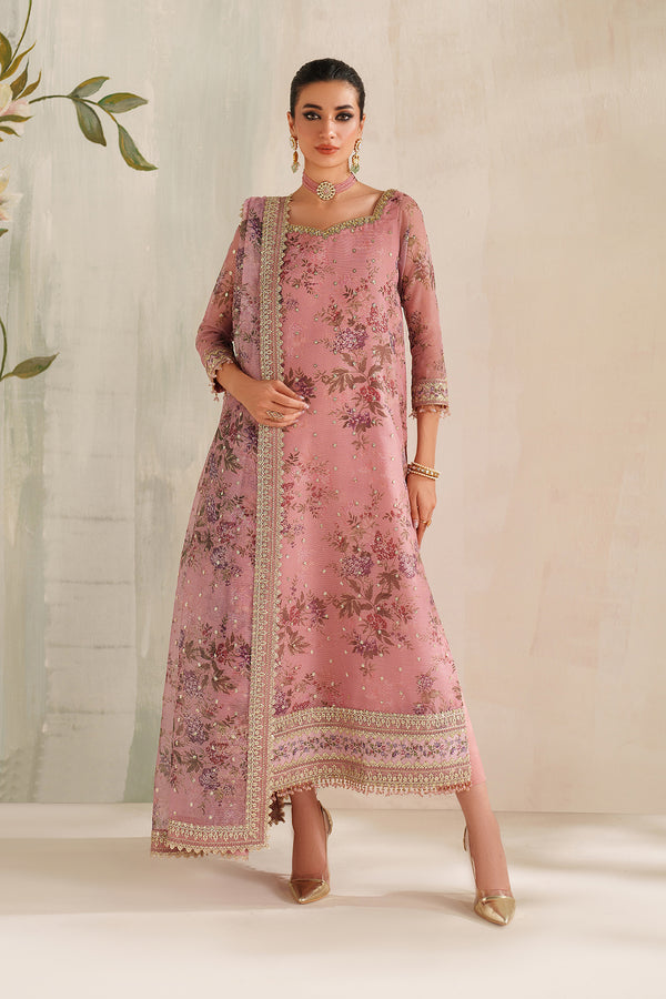 Baroque | Formals Collection | EMBROIDERED COTTON NET UF-4374 - by Libasekhas UK - Registered Vendor of : Baroque - 100% Original Designer Dress