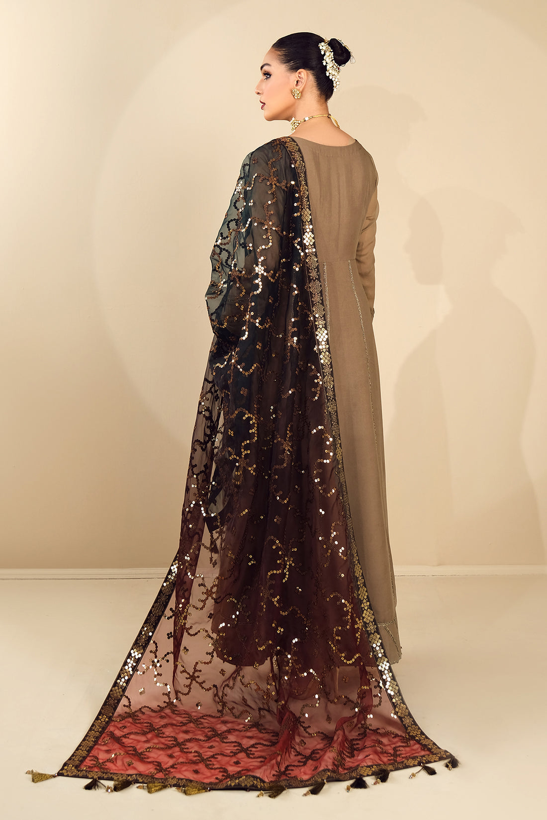 Alizeh | Formals Collection | Rose Beige Dress 3 piece - RTW1017 - by - Libasekhas UK - Registered Vendor of : Alizeh - 100% Original Designer Dresss