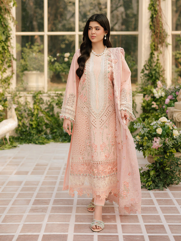 Bin Ilyas | Freesia Embroidered Lawn 25 | 101 - A - by - Libasekhas UK - Registered Vendor of : Bin Ilyas - 100% Original Designer Dresss