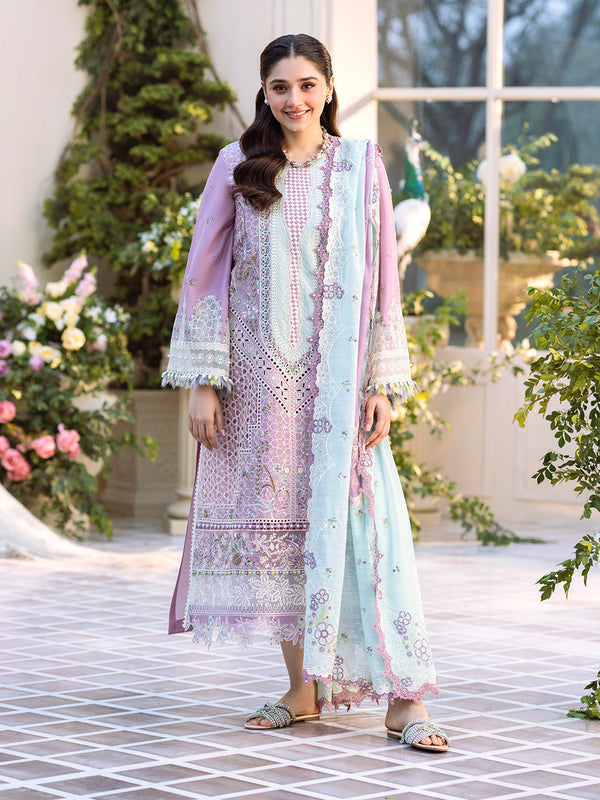 Bin Ilyas | Freesia Embroidered Lawn 25 | 101 - B - by - Libasekhas UK - Registered Vendor of : Bin Ilyas - 100% Original Designer Dresss
