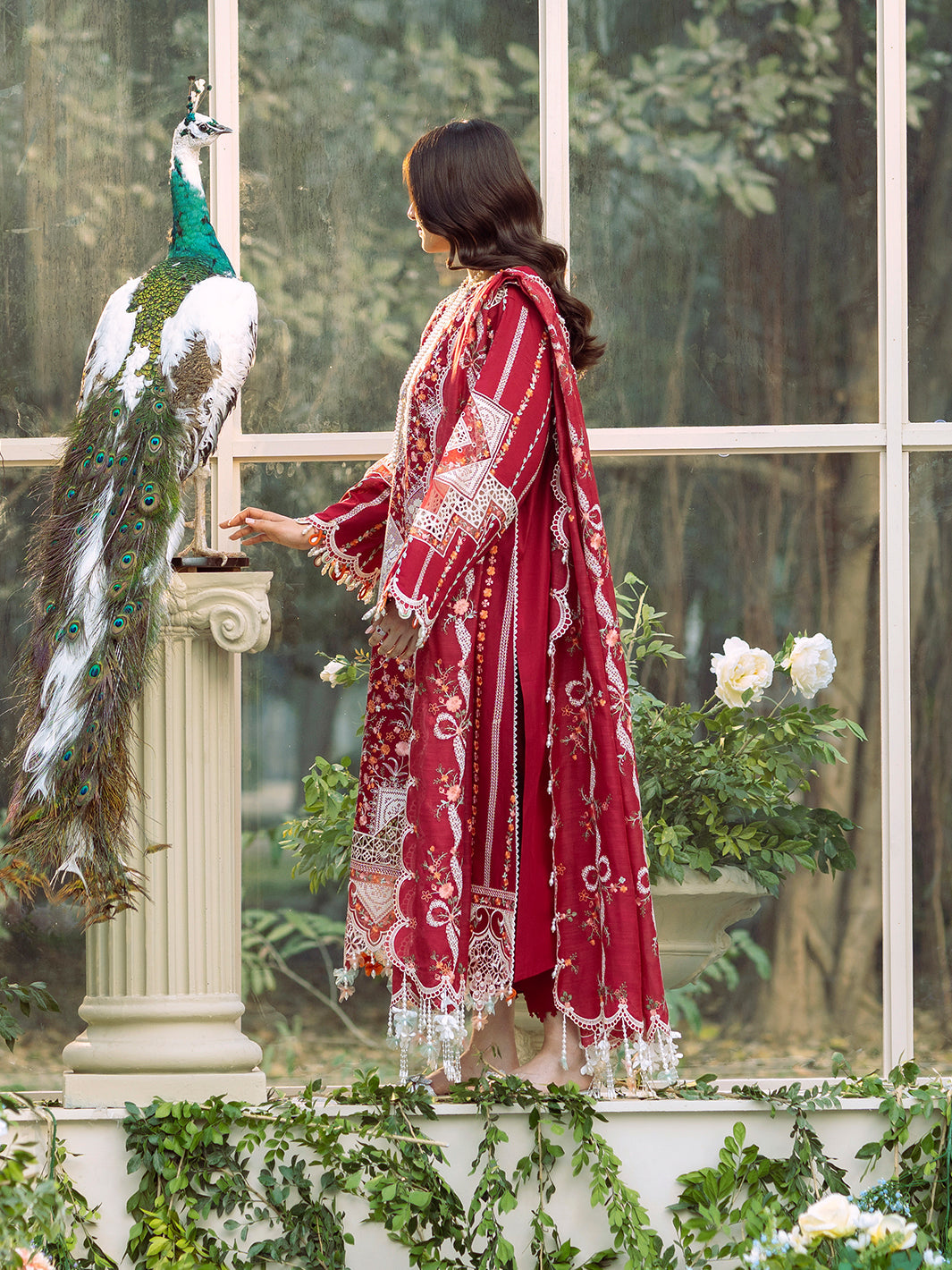 Bin Ilyas | Freesia Embroidered Lawn 25 | 103 - A - by - Libasekhas UK - Registered Vendor of : Bin Ilyas - 100% Original Designer Dresss