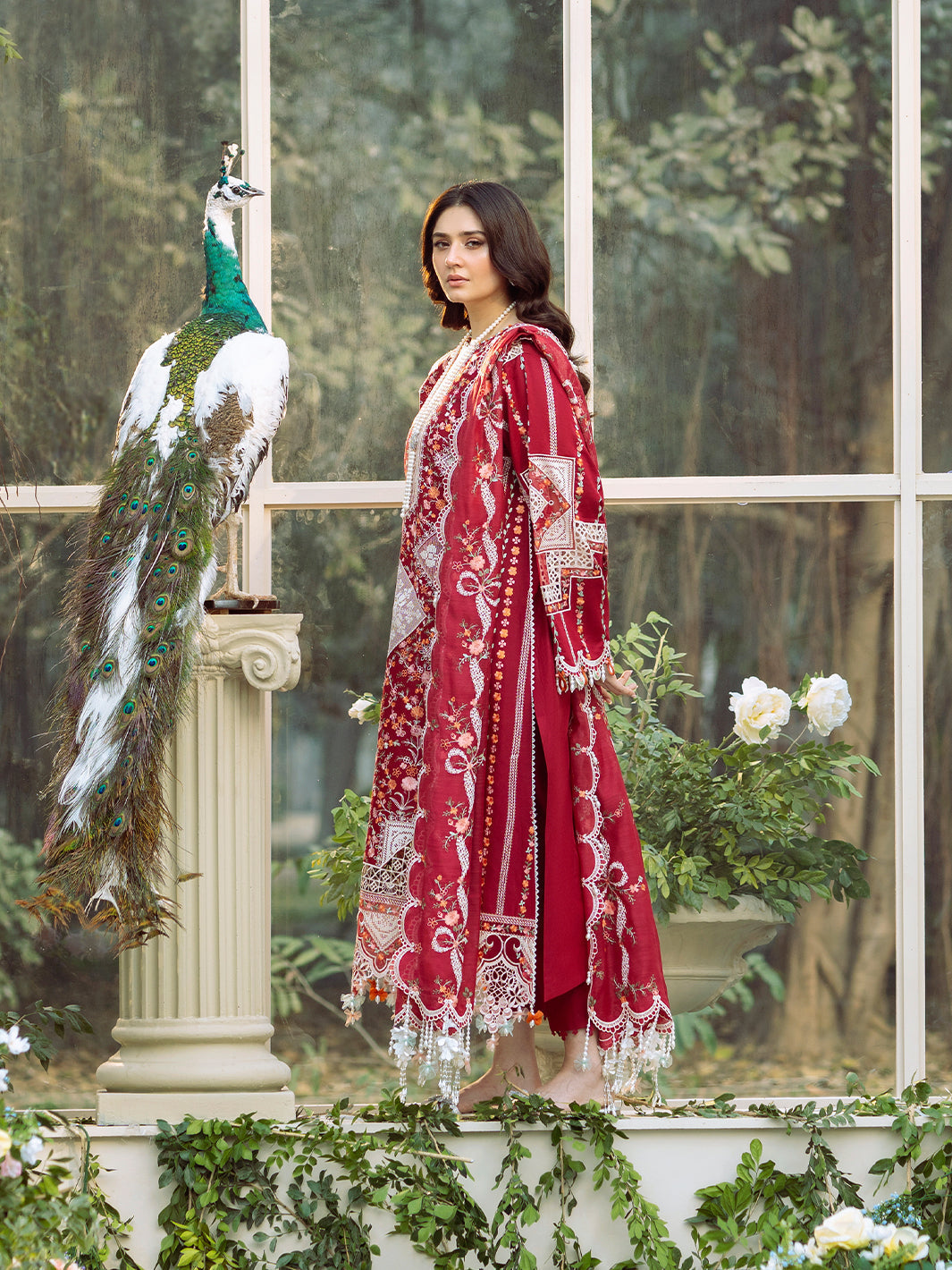 Bin Ilyas | Freesia Embroidered Lawn 25 | 103 - A - by - Libasekhas UK - Registered Vendor of : Bin Ilyas - 100% Original Designer Dresss