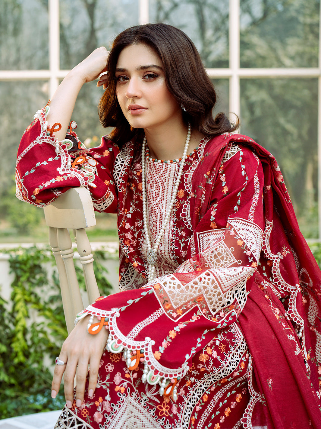 Bin Ilyas | Freesia Embroidered Lawn 25 | 103 - A - by - Libasekhas UK - Registered Vendor of : Bin Ilyas - 100% Original Designer Dresss