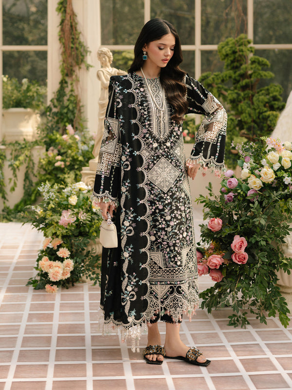 Bin Ilyas | Freesia Embroidered Lawn 25 | 103 - B - by - Libasekhas UK - Registered Vendor of : Bin Ilyas - 100% Original Designer Dresss