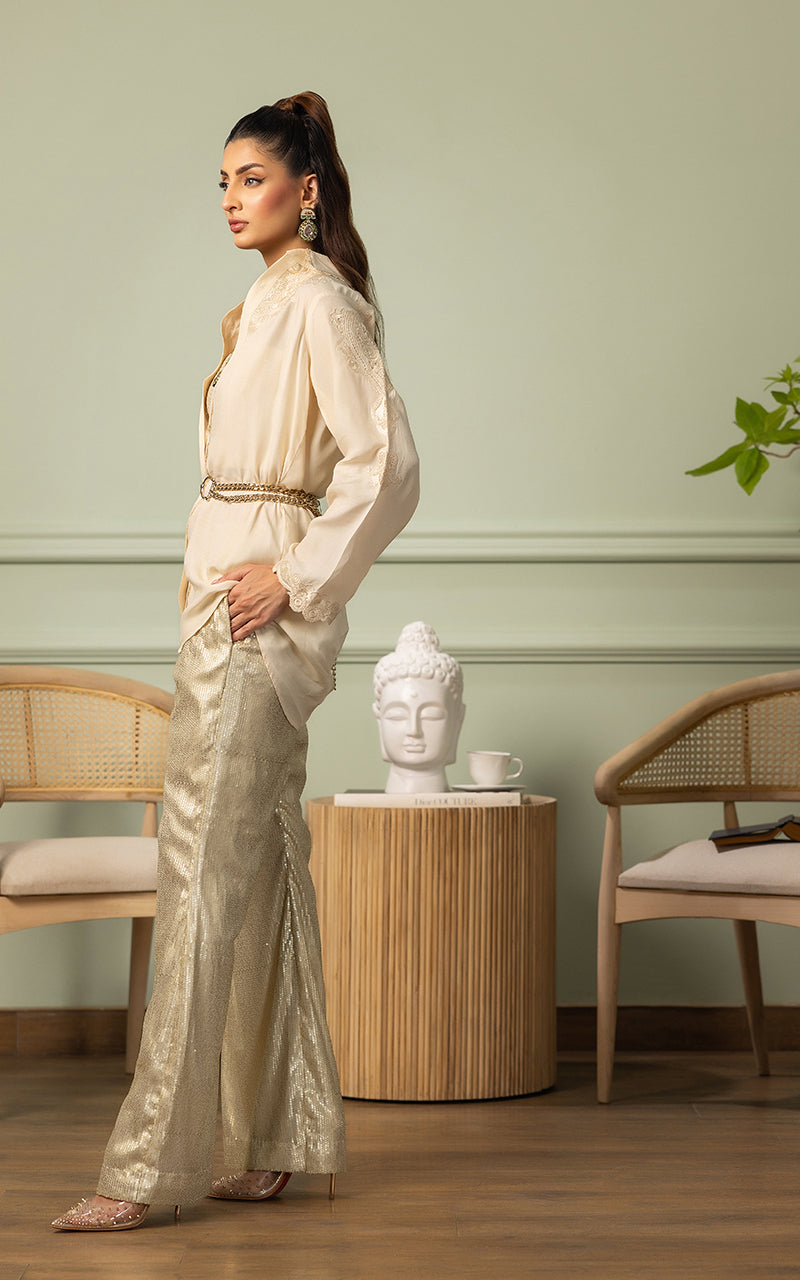 Threads and Motifs | Formal Dresses 25 | EMBROIDERED TOP WITH TUBE AND SEQUINS TROUSER - by Libasekhas UK - Registered Vendor of : Threads and Motifs - 100% Original Designer Dress