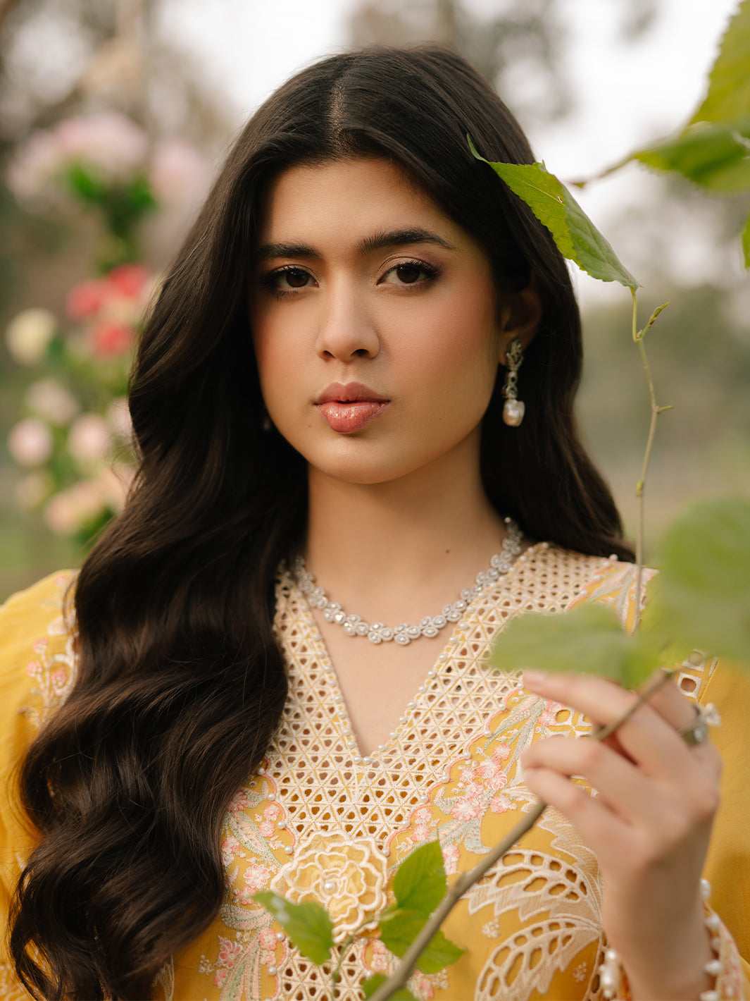 Bin Ilyas | Freesia Embroidered Lawn 25 | 104 - A - by - Libasekhas UK - Registered Vendor of : Bin Ilyas - 100% Original Designer Dresss
