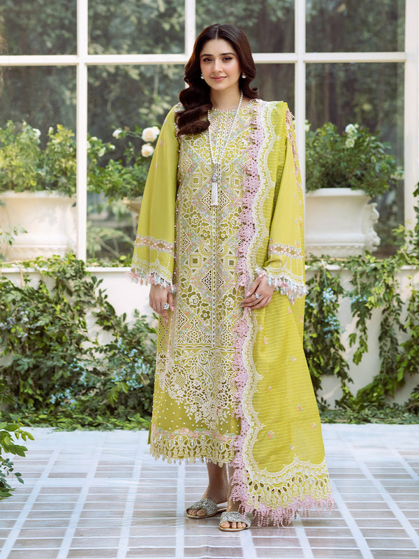 Bin Ilyas | Freesia Embroidered Lawn 25 | 105 - A - by - Libasekhas UK - Registered Vendor of : Bin Ilyas - 100% Original Designer Dresss