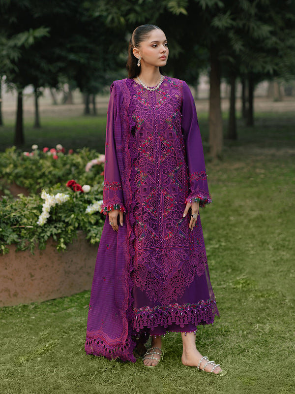 Bin Ilyas | Freesia Embroidered Lawn 25 | 105 - B - by - Libasekhas UK - Registered Vendor of : Bin Ilyas - 100% Original Designer Dresss