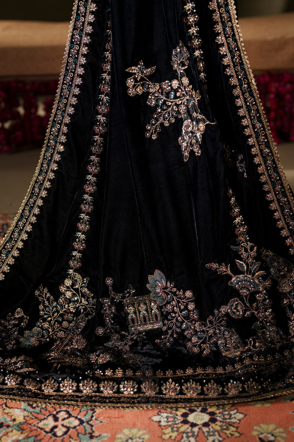 Iznik | Velvet 25 | IV-72 Embroidered Velvet - by Libasekhas UK - Registered Vendor of : Iznik - 100% Original Designer Dress