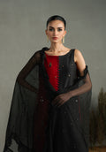 Zarqash | Silk Edit | ZQS 023 CRIMSYN - by - Libasekhas UK - Registered Vendor of : Zarqash - 100% Original Designer Dresss