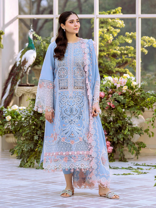 Bin Ilyas | Freesia Embroidered Lawn 25 | 107 - A - by - Libasekhas UK - Registered Vendor of : Bin Ilyas - 100% Original Designer Dresss