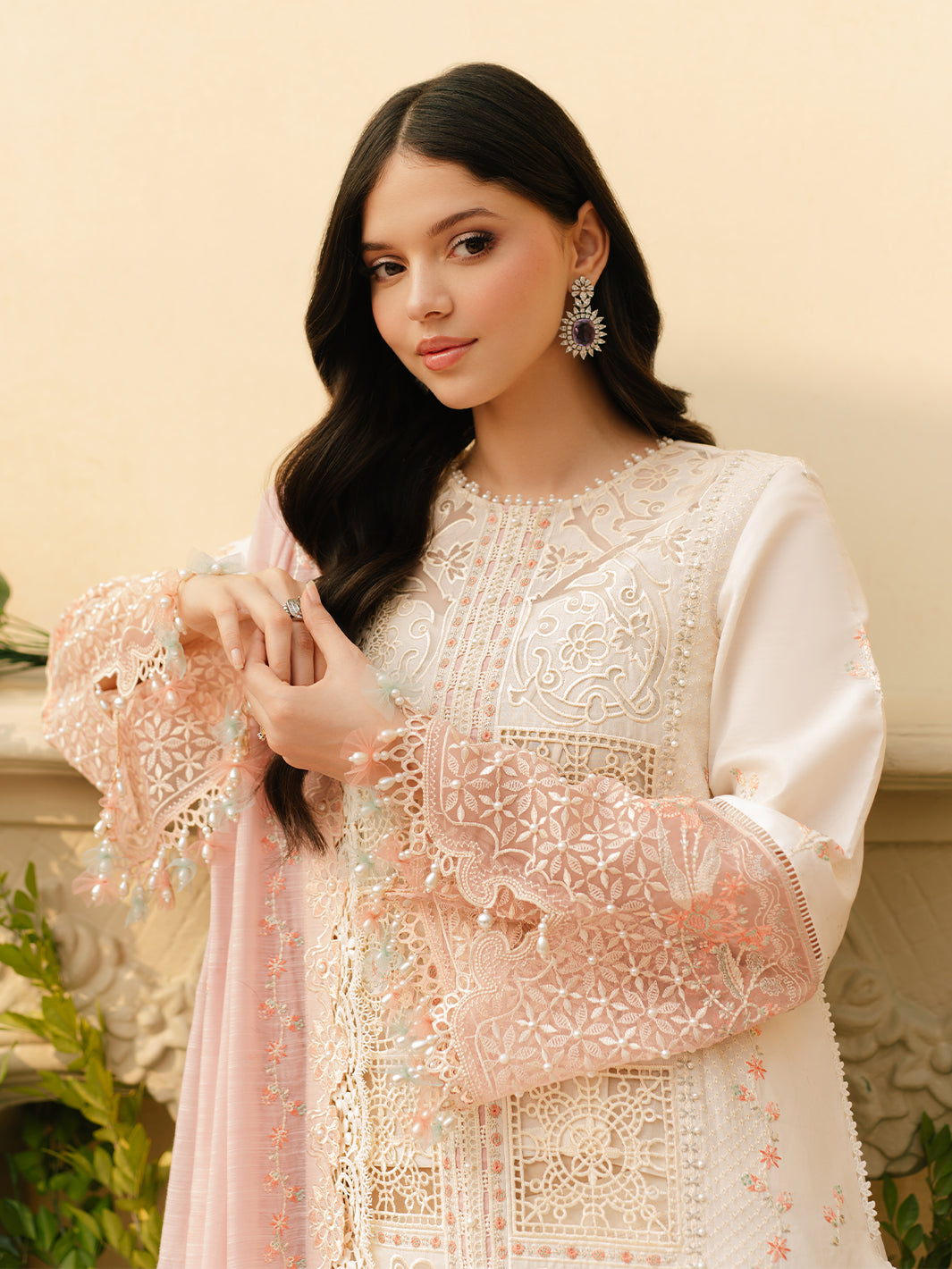 Bin Ilyas | Freesia Embroidered Lawn 25 | 107 - B - by - Libasekhas UK - Registered Vendor of : Bin Ilyas - 100% Original Designer Dresss