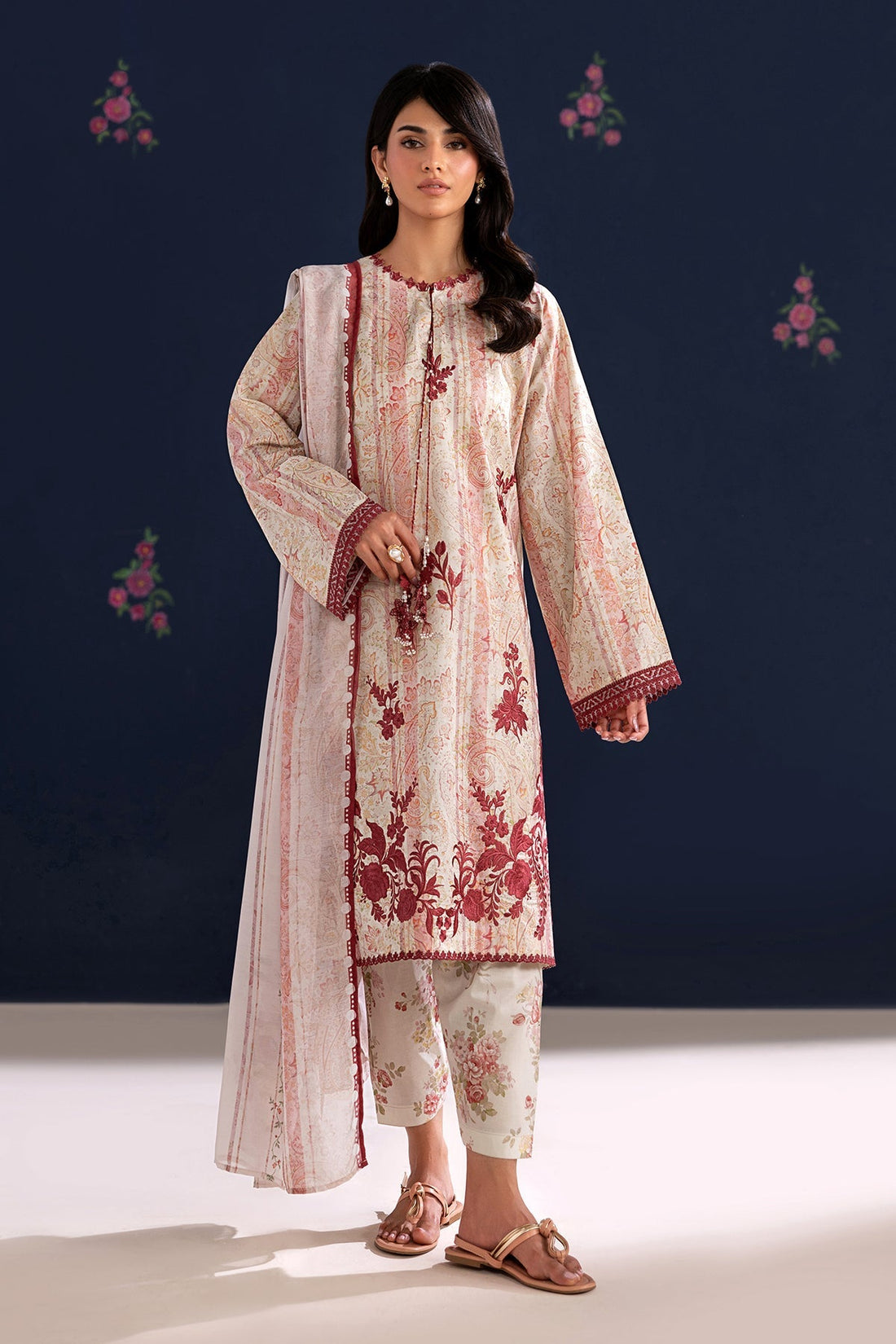 Baroque | Luxury Summer Pret | UF-4457 - by Libasekhas UK - Registered Vendor of : Baroque - 100% Original Designer Dress