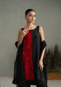 Zarqash | Silk Edit | ZQS 023 CRIMSYN - by - Libasekhas UK - Registered Vendor of : Zarqash - 100% Original Designer Dresss